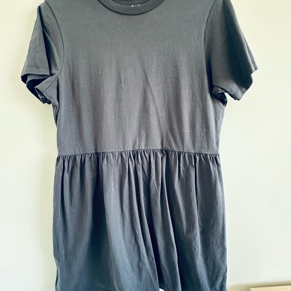 Twick Dark Steel Blue Babydoll T-Shirt Dress